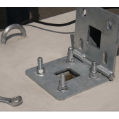 Lamp post SET | made of steel | 4.00 m pole height, RAL9005 | 600 kg concrete set up device | Light color: 4000 K